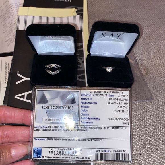 Solitaire Diamond Roundcut 1 carat 14K White Gold & Ring Enhancement  🧾 - Picture 14 of 14